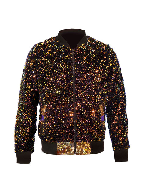 Mens black sequin bomber jacket hotsell