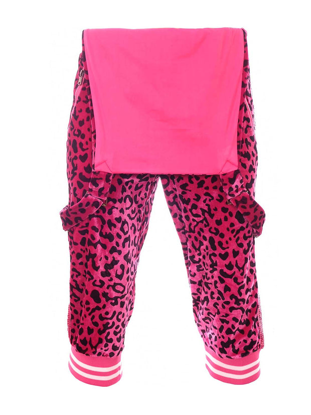Magenta Leopard | Cropped Disarray Dungarees | Unisex