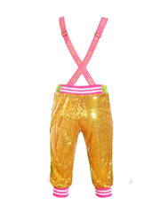 Golden Hour | Cropped Sequin Dungarees | Unisex