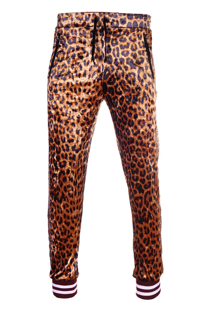 Leopard print jogging on sale bottoms