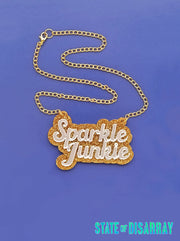Sparkle Junkie - Statement Acrylic Necklace - State of Disarray 