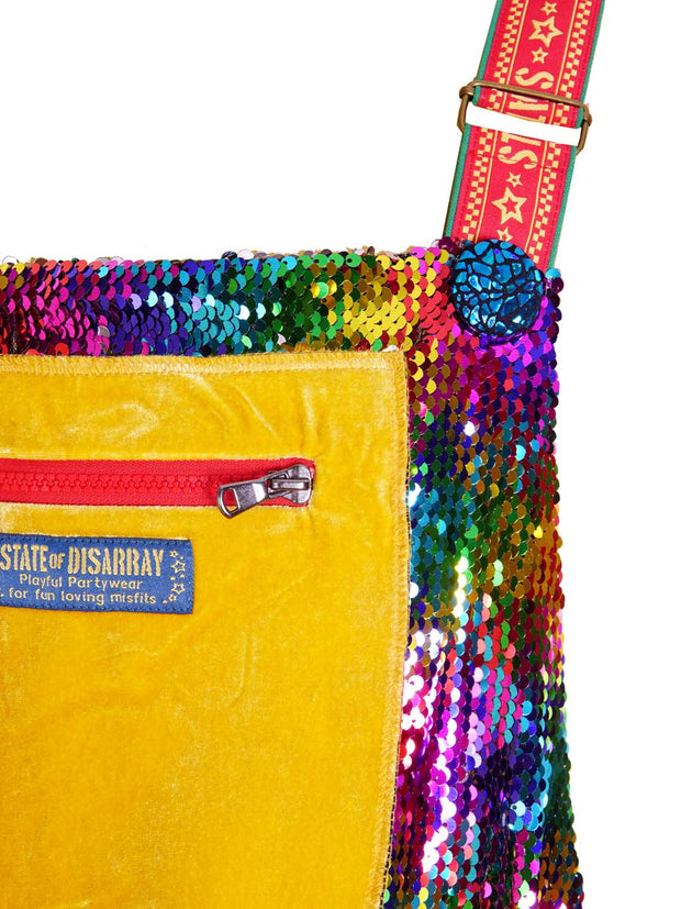 Sparkle Superstar | Sequin Dungarees | Unisex