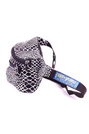 Black with Silver Snakeskin State of Disarray Metallic colourful Bumbag Fanny Pack Party Utility Bag