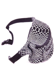 Black with Silver Snakeskin State of Disarray Metallic colourful Bumbag Fanny Pack Party Utility Bag