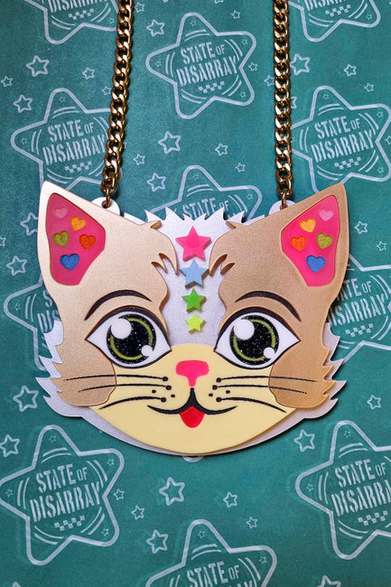 Cosmic Cat - Pets of Disarray - Statement Acrylic Necklace