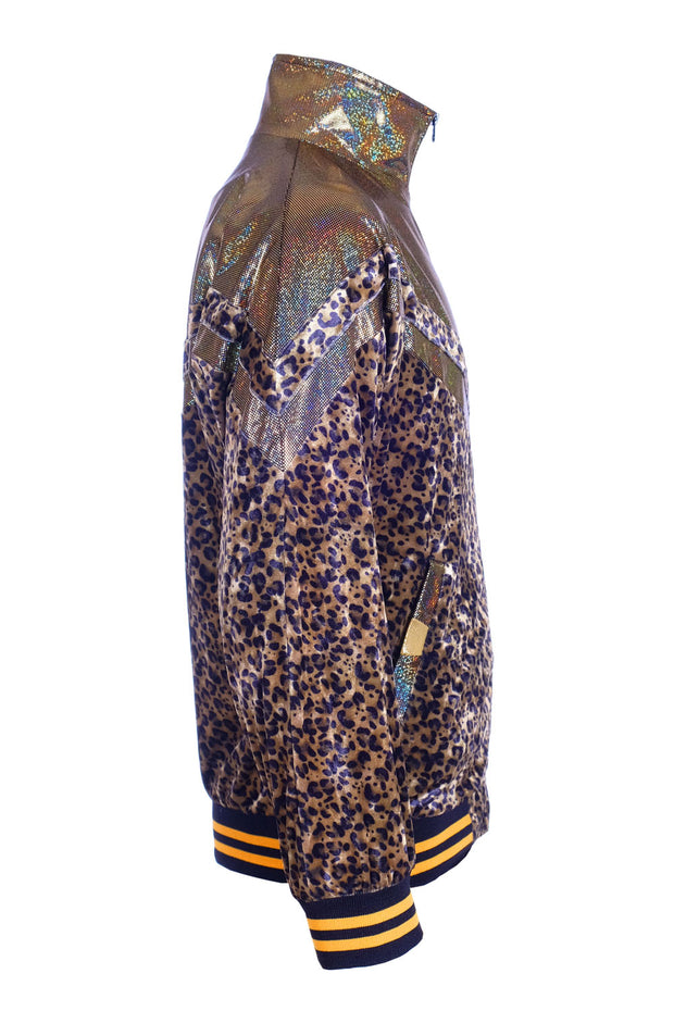 Green & Gold Leopard | 80's Track Jacket | State of Disarray
