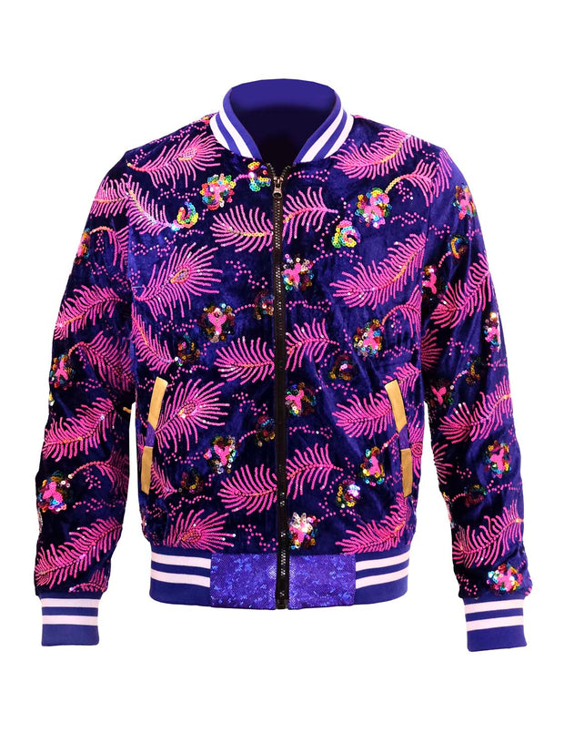 Party Peacock | Disarray Sequin Bomber Jacket | Unisex