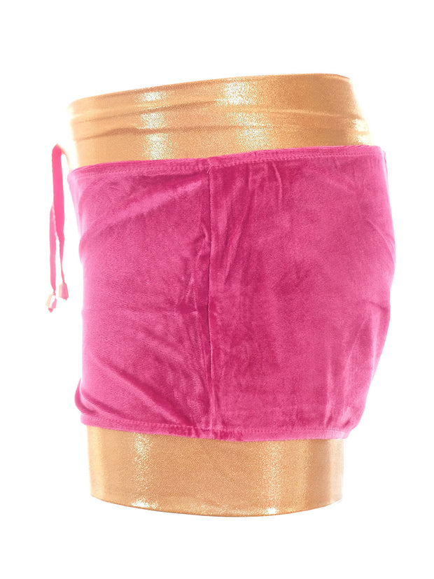 Pink & Gold | Velvet Hot Pants / Booty Shorts | State of Disarray
