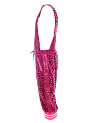 Magenta Leopard | Cropped Disarray Dungarees | Unisex