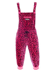 Magenta Leopard | Cropped Disarray Dungarees | Unisex