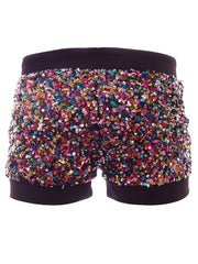 Discoverse | Rainbow Sequin Booty Shorts / Hot Pants