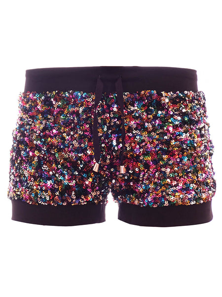 Discoverse | Rainbow Sequin Booty Shorts / Hot Pants