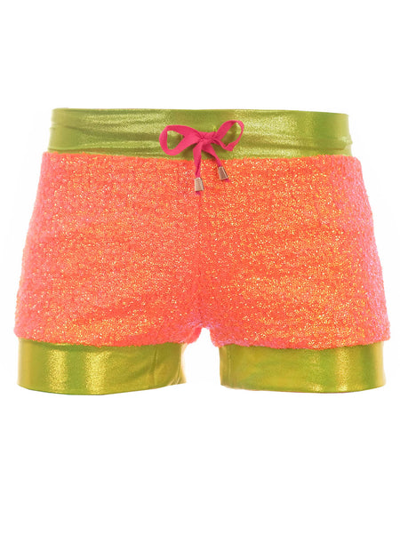 Fizzy Orange | Sequin Booty Shorts / Hot Pants (Copy)