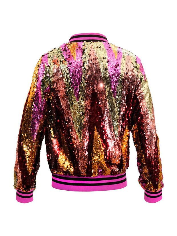 Harlequin Unisex Purple Gold Sequin Jacket State of