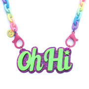 Oh Hi - Statement Chain (Mega) - Luinluland Collab - Glitter Magenta