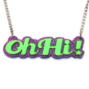 Oh Hi - Statement Chain (Mini) - Luinluland Collab - Glitter Magenta