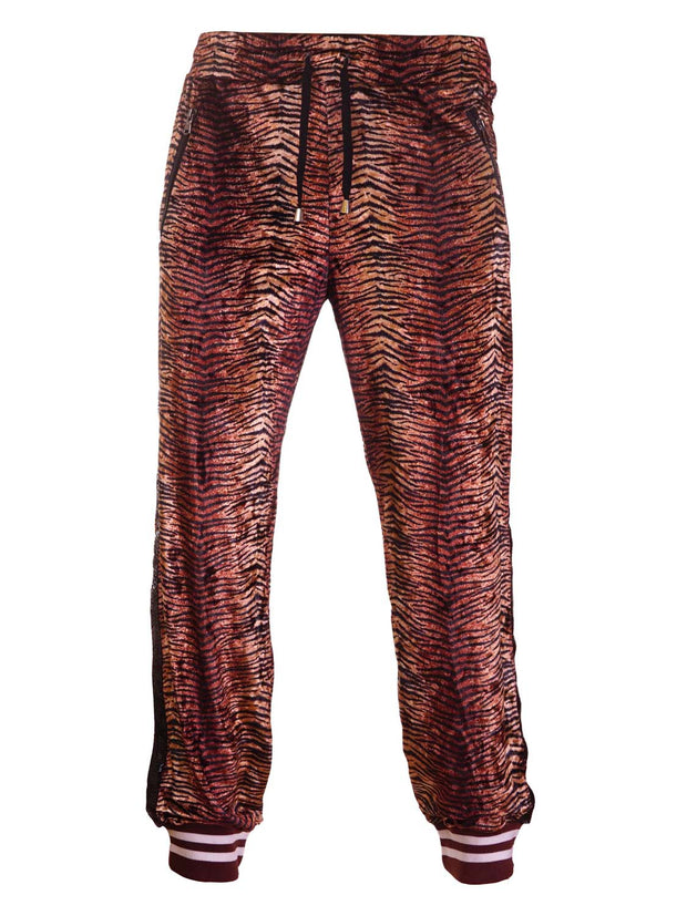 Velour Sweatpants Tiger Sweatpants Techno Tiger Print Joggers