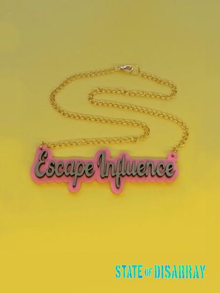 Escape Influence - Choose your colours - Statement Acrylic Necklace