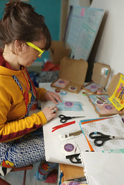 Superstar - Mega - Neon Orange (Transparant) - Statement Earrings