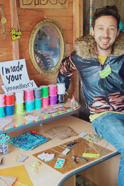 Superstar - Mega - Neon Orange (Transparant) - Statement Earrings