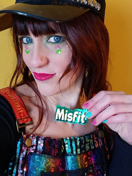 Misfit - Statement acrylic necklace by state of disarray