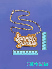 Sparkle Junkie - Statement Acrylic Necklace - State of Disarray 