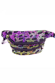 80s pattern.  State of Disarray Metallic colourful Bumbag Fanny Pack Party Utility Bag 