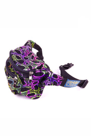 80s pattern.  State of Disarray Metallic colourful Bumbag Fanny Pack Party Utility Bag 