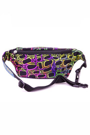 80s pattern.  State of Disarray Metallic colourful Bumbag Fanny Pack Party Utility Bag 