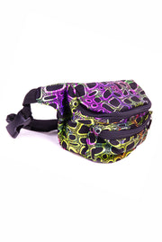 80s pattern.  State of Disarray Metallic colourful Bumbag Fanny Pack Party Utility Bag 