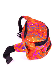 Orange Rainbow Leopard  State of Disarray Metallic colourful Bumbag Fanny Pack Party Utility Bag 