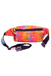 Orange Rainbow Leopard  State of Disarray Metallic colourful Bumbag Fanny Pack Party Utility Bag 