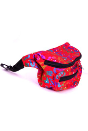 Red Rainbow Leopard  State of Disarray Metallic colourful Bumbag Fanny Pack Party Utility Bag 