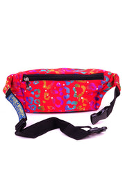 Red Rainbow Leopard  State of Disarray Metallic colourful Bumbag Fanny Pack Party Utility Bag 
