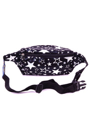 Black with silver stars  State of Disarray Metallic colourful Bumbag Fanny Pack Party Utility Bag 