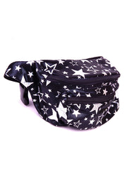 Black with silver stars  State of Disarray Metallic colourful Bumbag Fanny Pack Party Utility Bag 