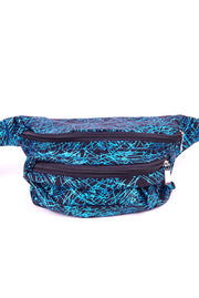 Blue Firework pattern State of Disarray Metallic colourful Bumbag Fanny Pack Party Utility Bag 