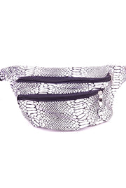 Silver Snakeskin State of Disarray Metallic colourful Bumbag Fanny Pack Party Utility Bag 