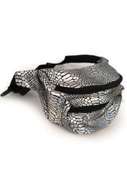 Silver Snakeskin State of Disarray Metallic colourful Bumbag Fanny Pack Party Utility Bag 