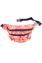 Red & Gold floral  State of Disarray Metallic colourful Bumbag Fanny Pack Party Utility Bag 