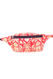 Red & Gold floral  State of Disarray Metallic colourful Bumbag Fanny Pack Party Utility Bag 