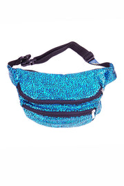 Turqouise Crackle effect.  State of Disarray Metallic colourful Bumbag Fanny Pack Party Utility Bag 