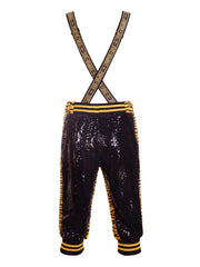 Fierce | Cropped Sequin Dungarees | Unisex