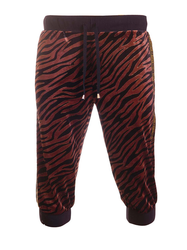Tiger Print Joggers Cropped Velvet Sweatpants State of